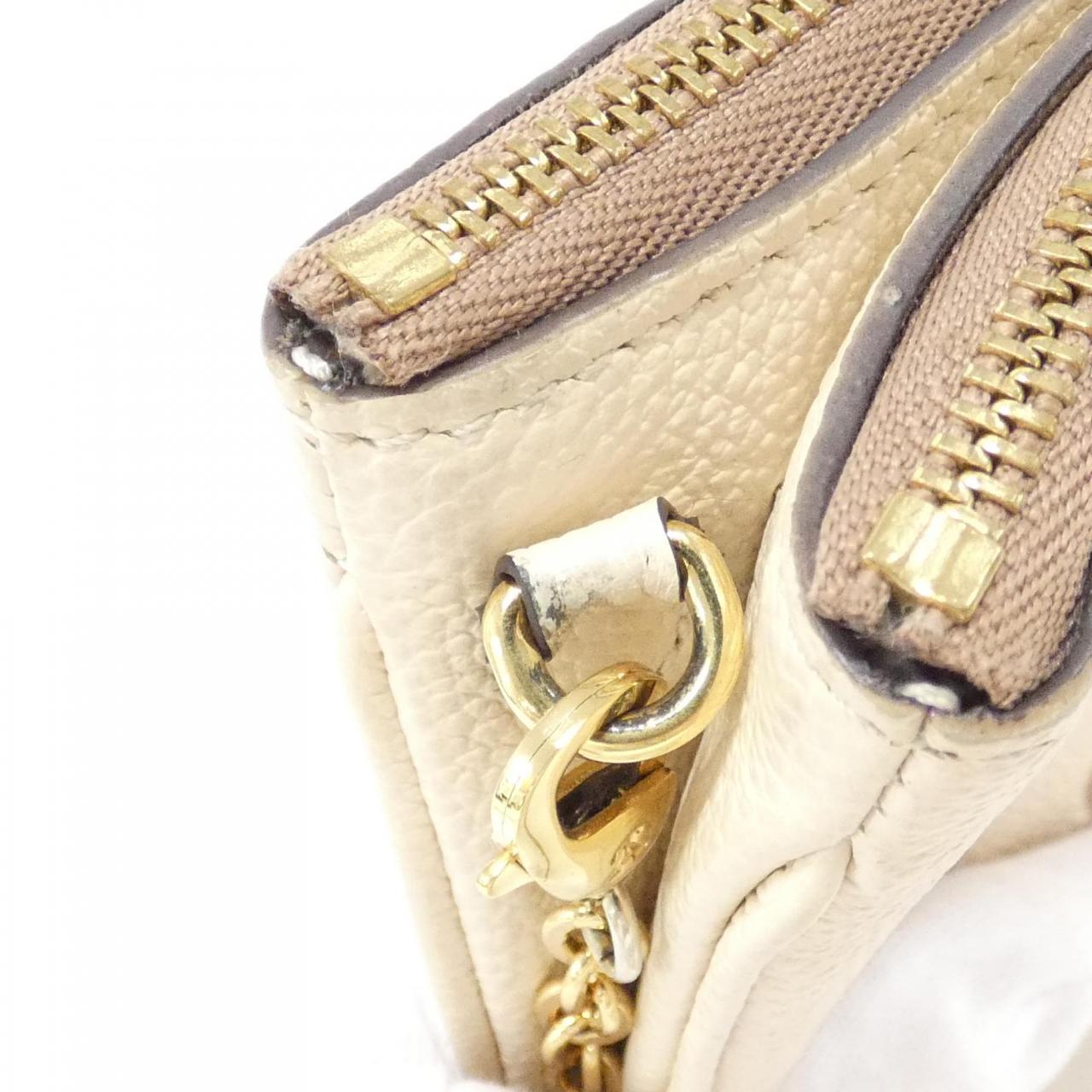 LOUIS VUITTON雙色Monogram Empreinte Pochette 雙拉鍊 2020AW M80084 單肩包
