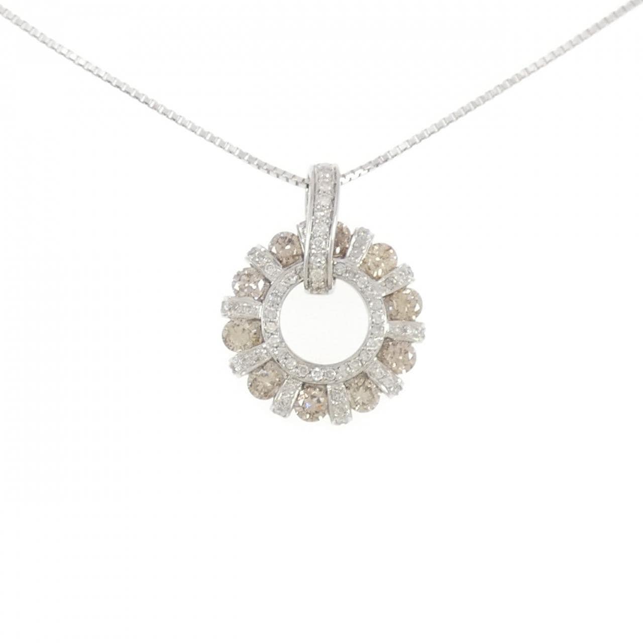 K18WG ダイヤモンド ネックレス 2.00CT