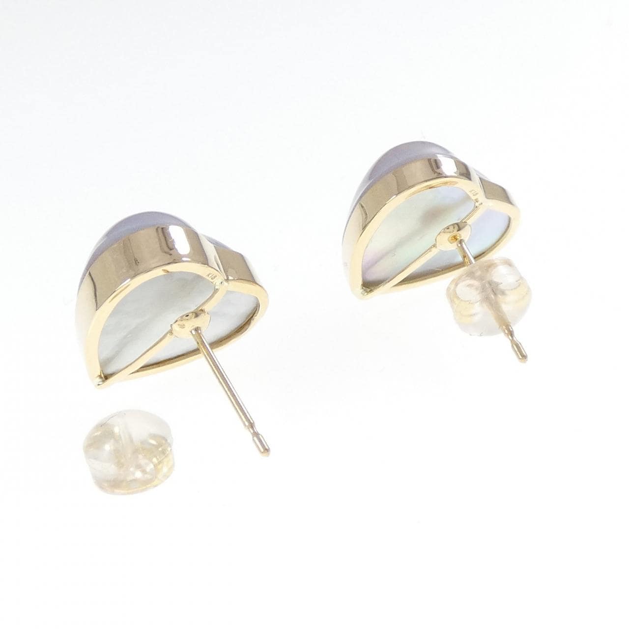 K18YG ハート マベパール ピアス