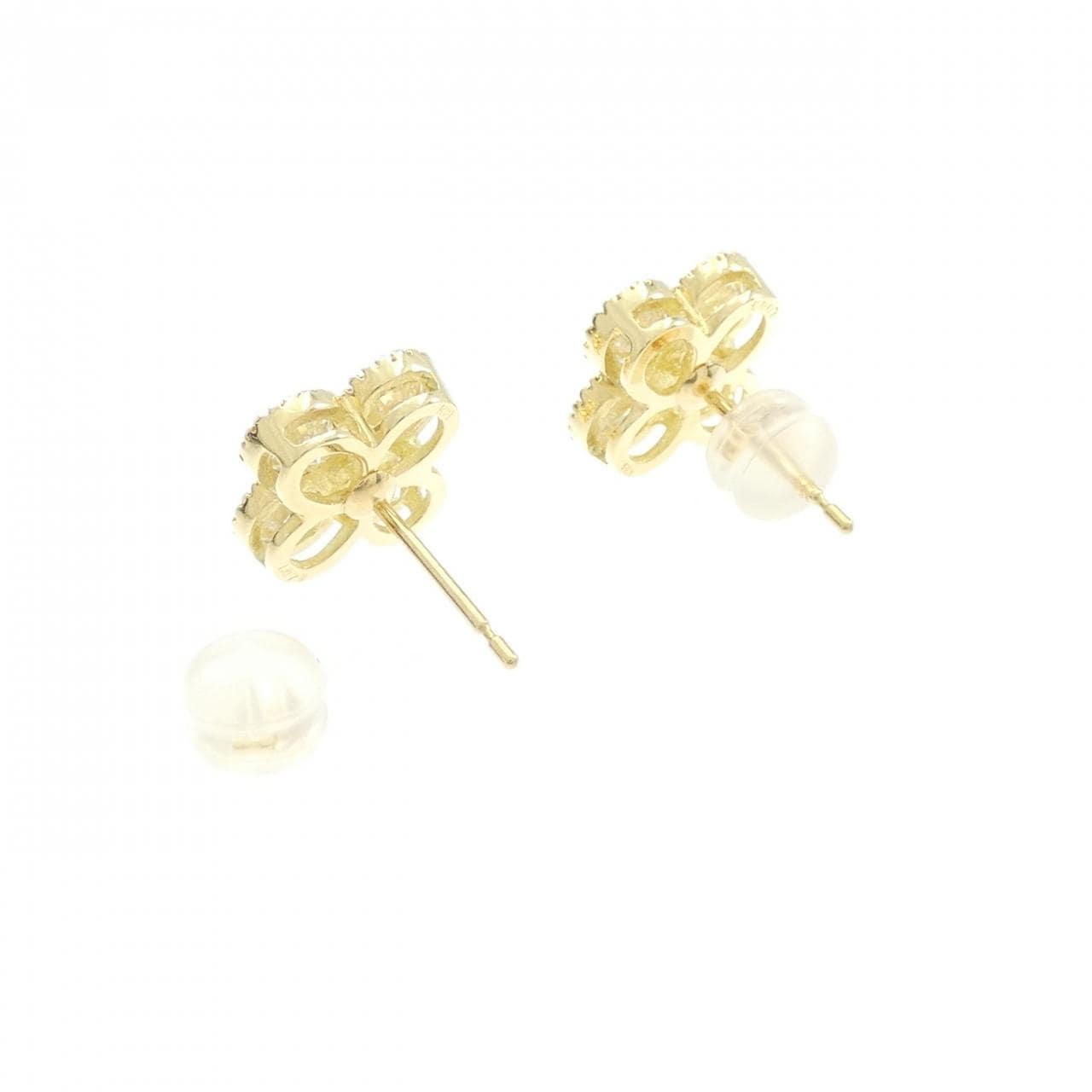 【新品】K18YG ダイヤモンド ピアス 1.089CT 1.078CT E-F SI1 VG-Good