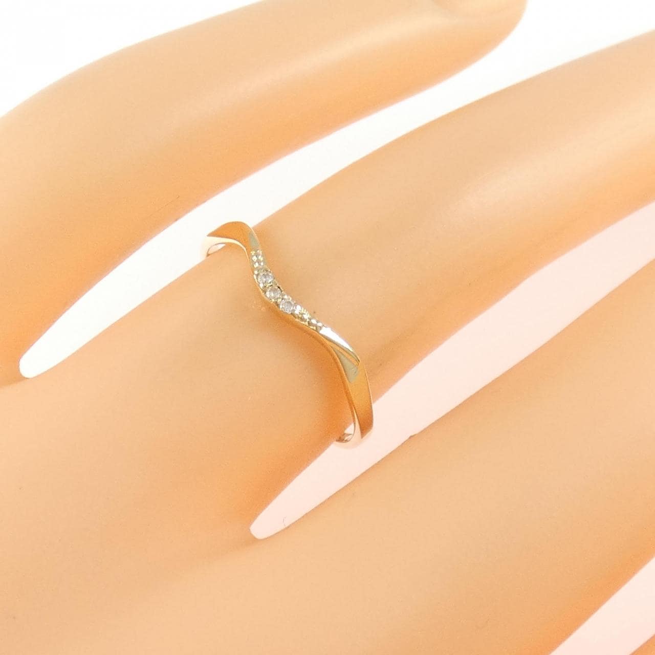 14KYG キュービック リング