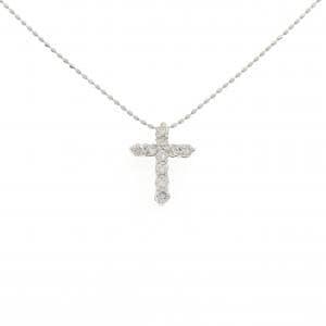 PT900/PT850 Cross Diamond Necklace 0.30CT