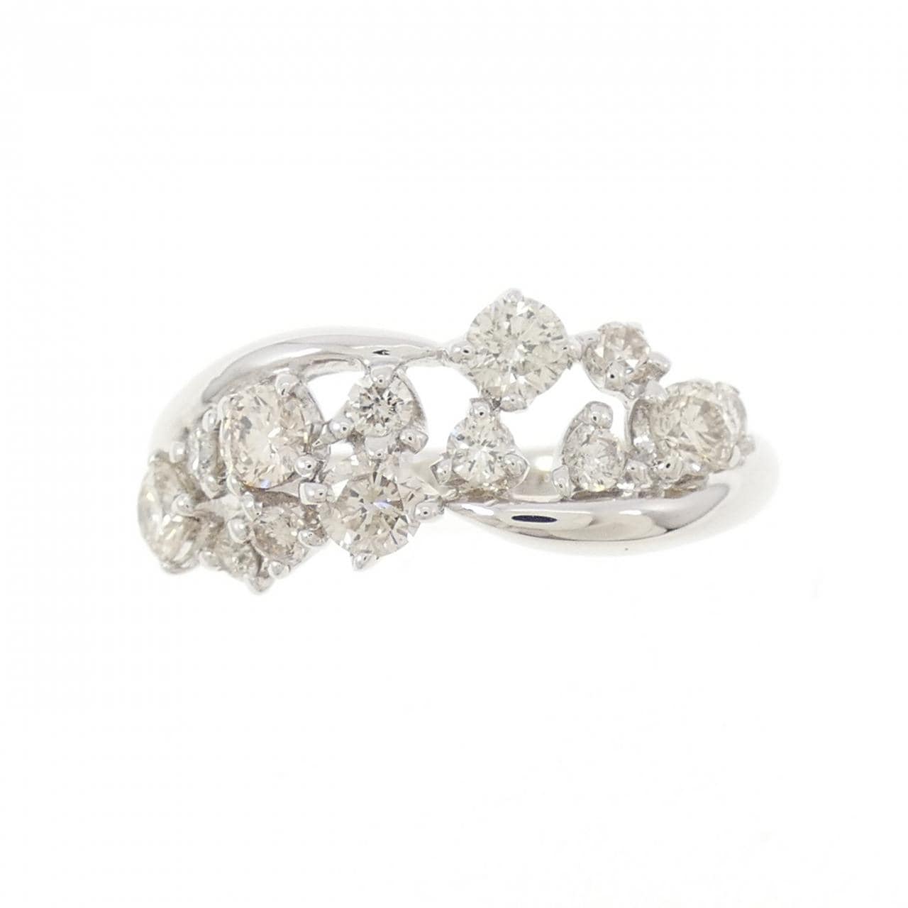 K18WG ダイヤモンド リング 0.85CT