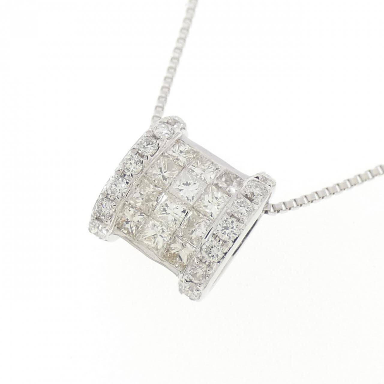 K18WG ダイヤモンド ネックレス 0.37CT