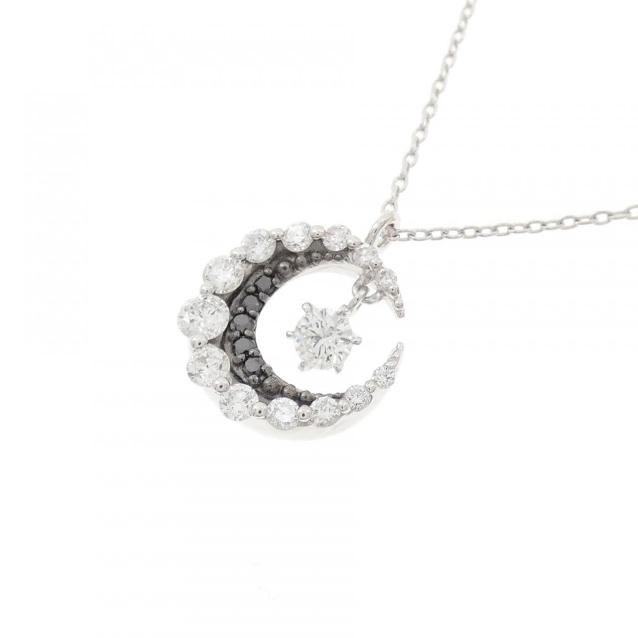 K18WG/K18BG ダイヤモンド ネックレス 0.04CT