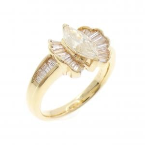 K18YG ダイヤモンド リング 0.74CT