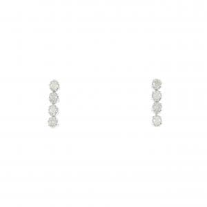 K14WG ダイヤモンド ピアス