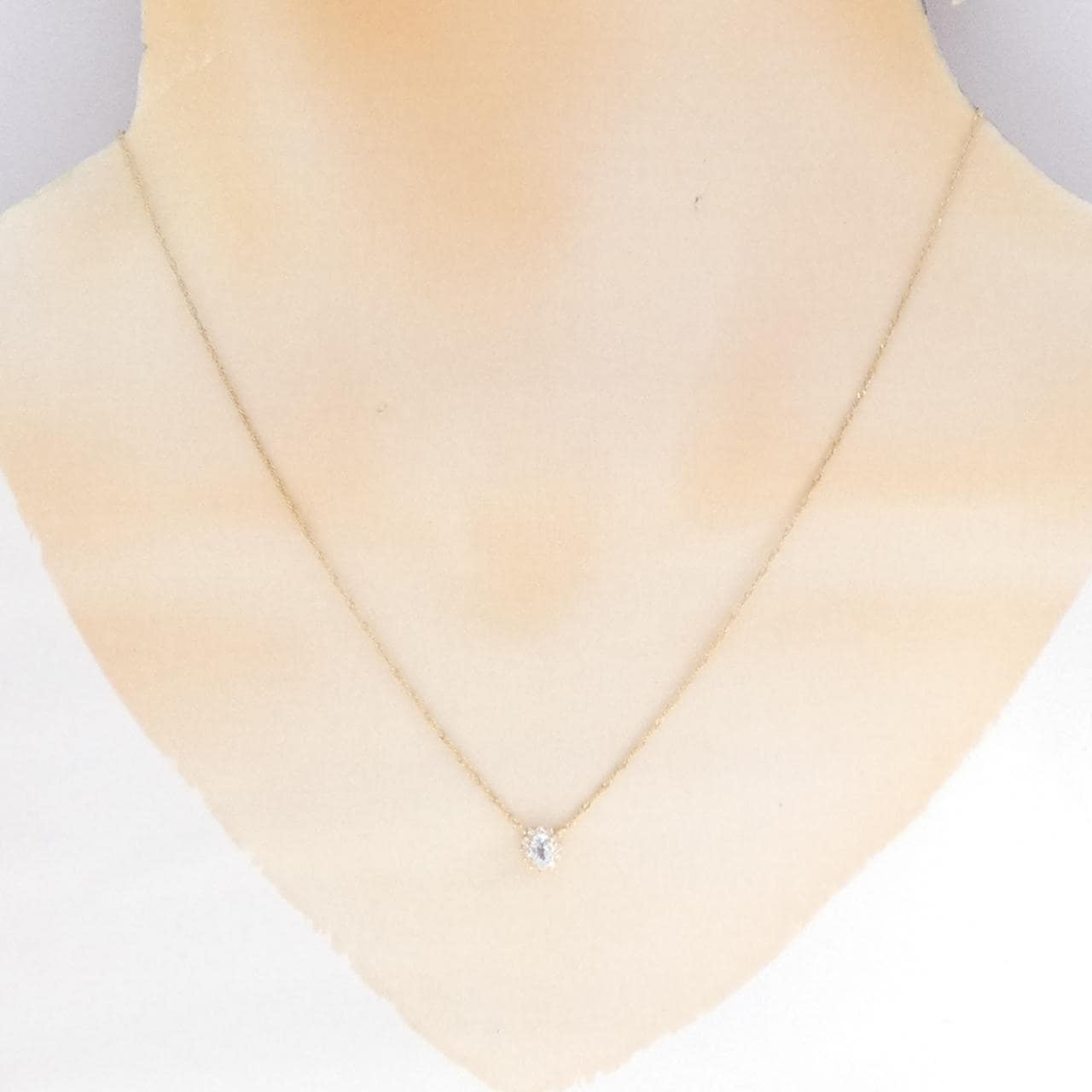 750YG アクアマリン ネックレス