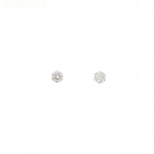 PT900 ソリティア ダイヤモンド ピアス 0.50CT
