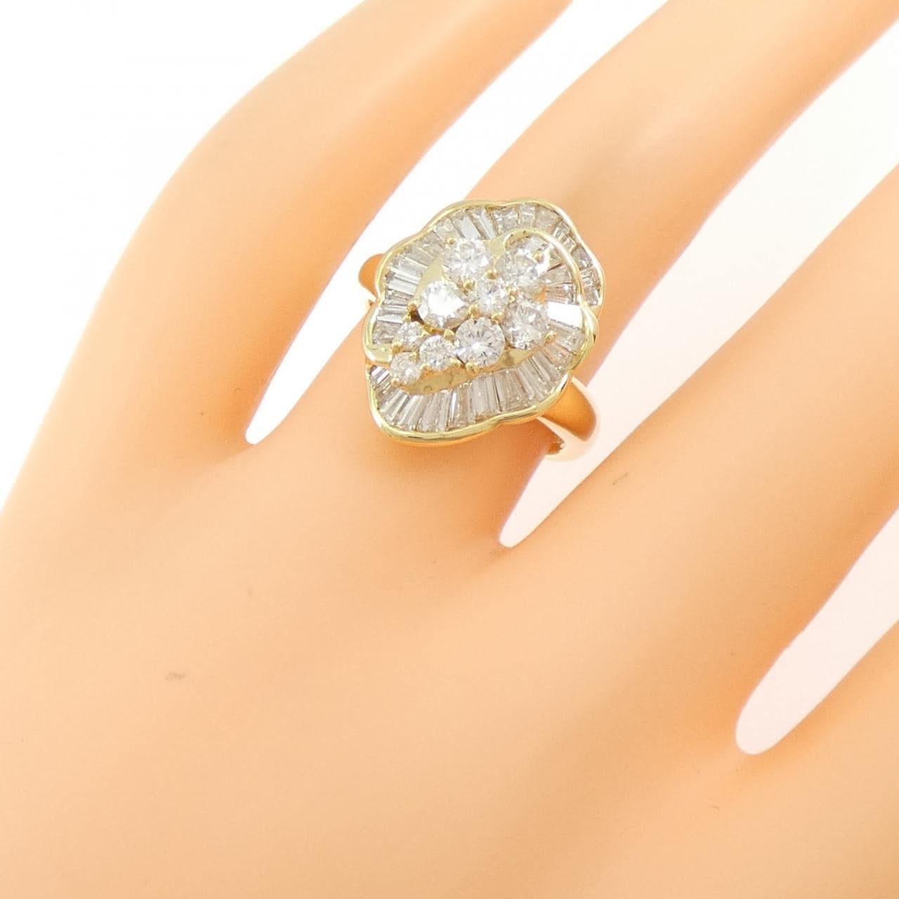 K18YG ダイヤモンド リング 2.00CT