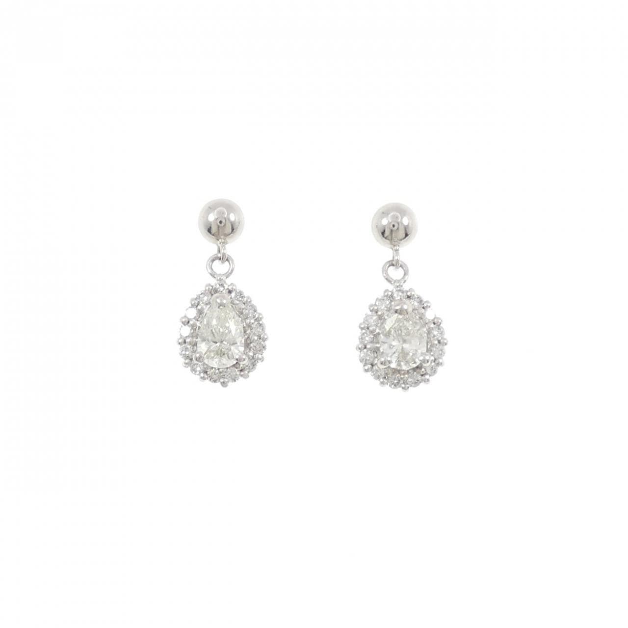 PT900 ダイヤモンド ピアス 1.02CT