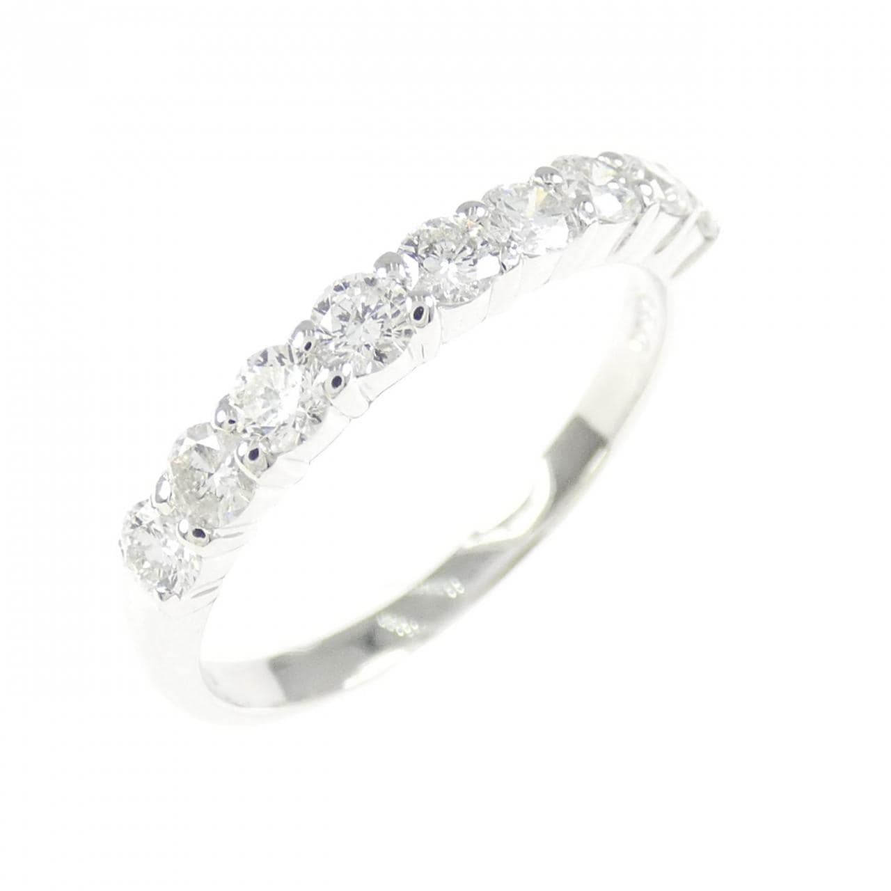 K18WG ハーフエタニティ ダイヤモンド リング 0.50CT