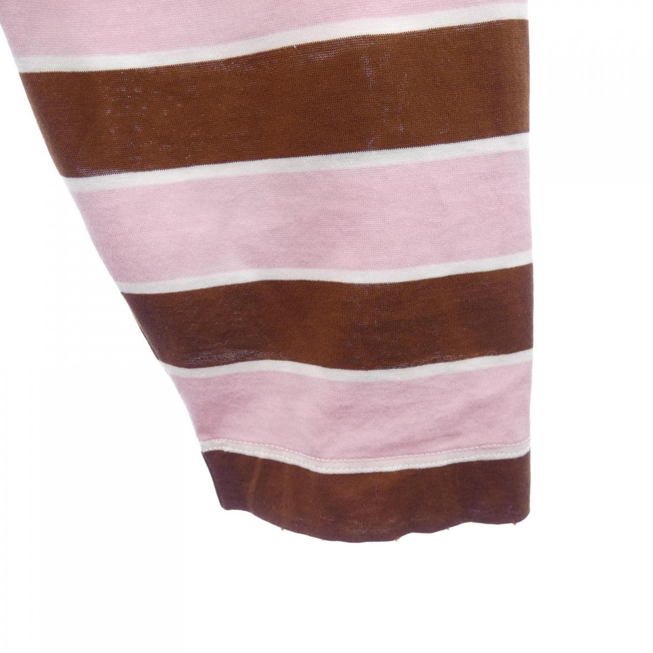 プラダ PRADA 長袖バヤデールプリントライルコットンTシャツ 39661 SOOO 189P ポロシャツ
