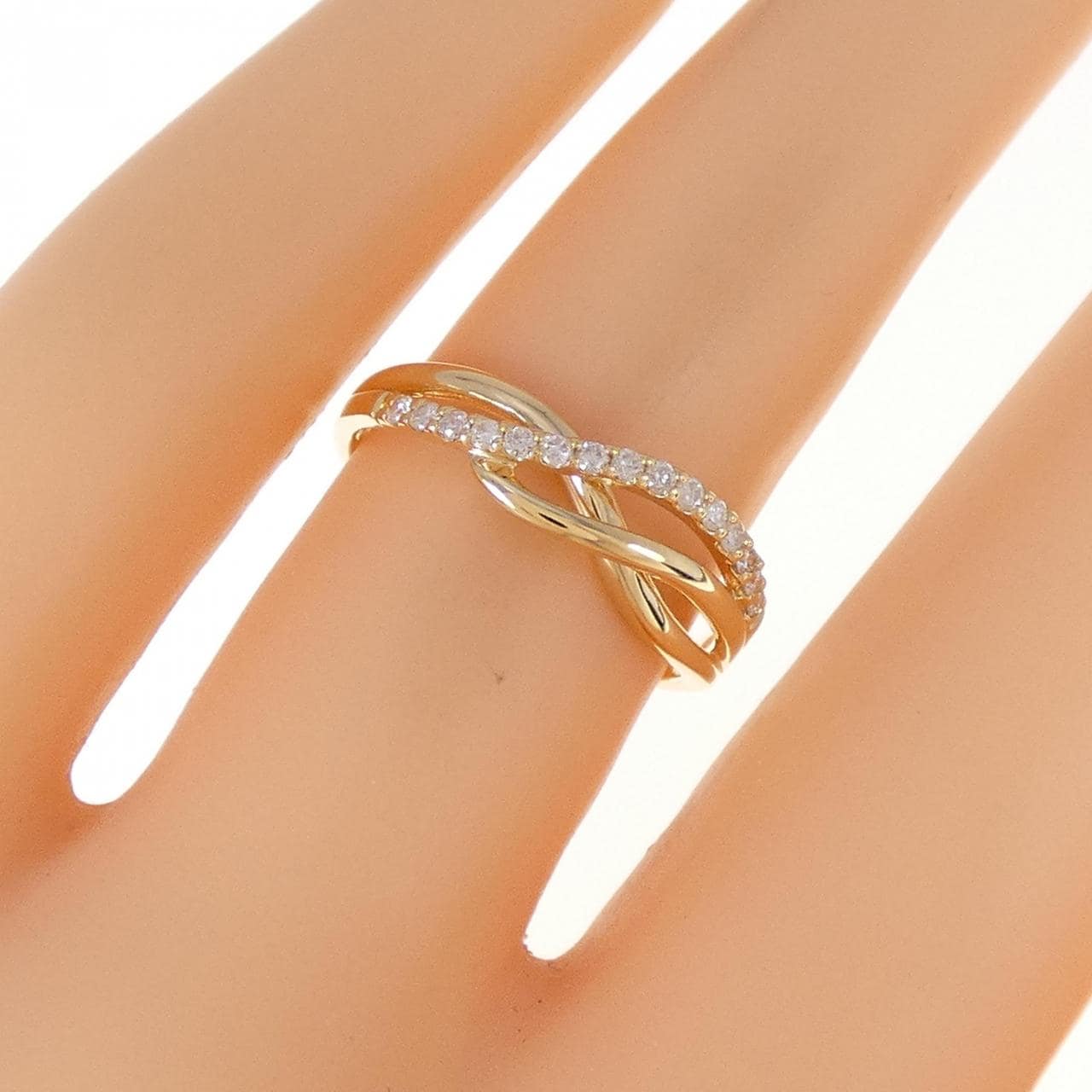 K18YG ダイヤモンド リング 0.12CT