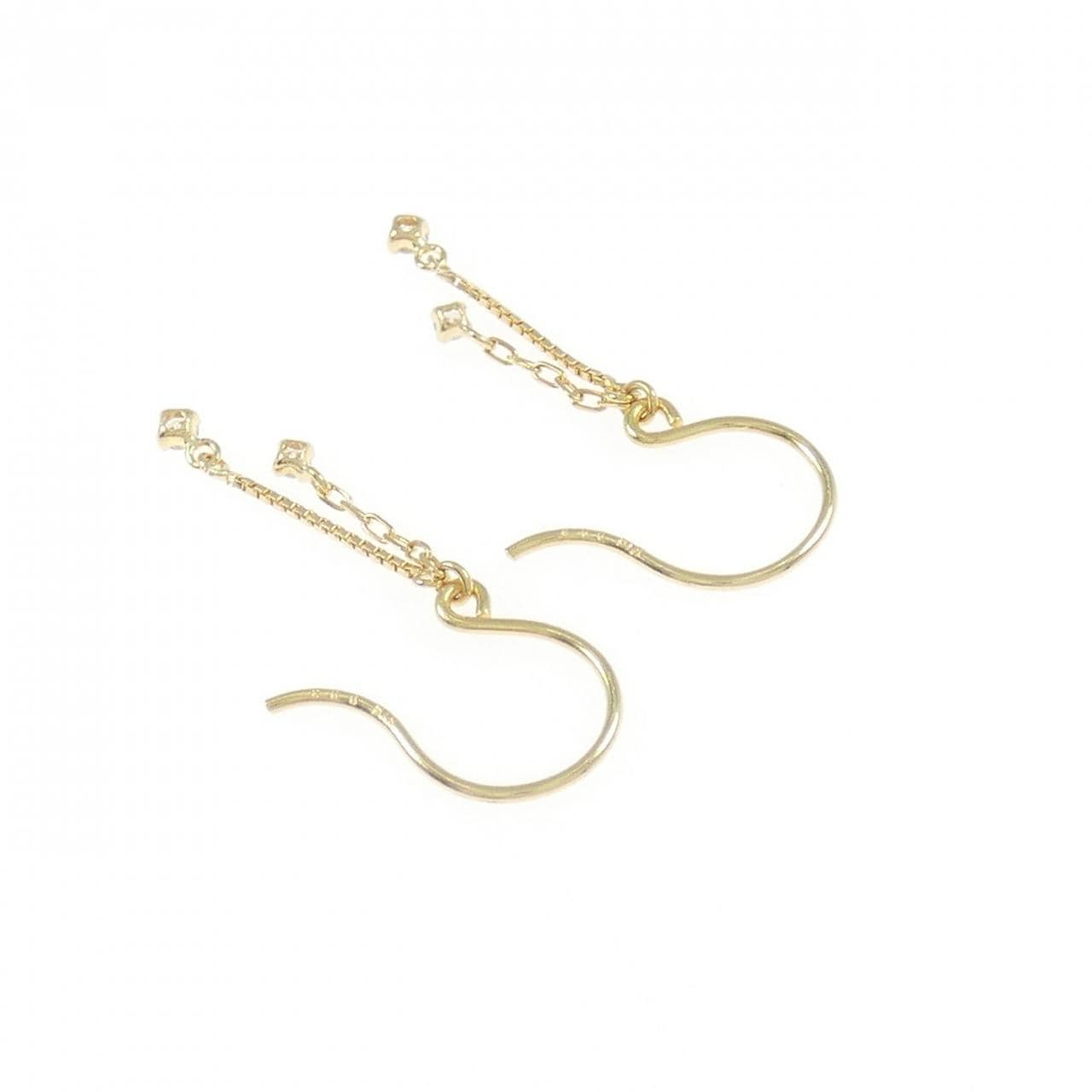 K18YG ダイヤモンド ピアス 0.06CT