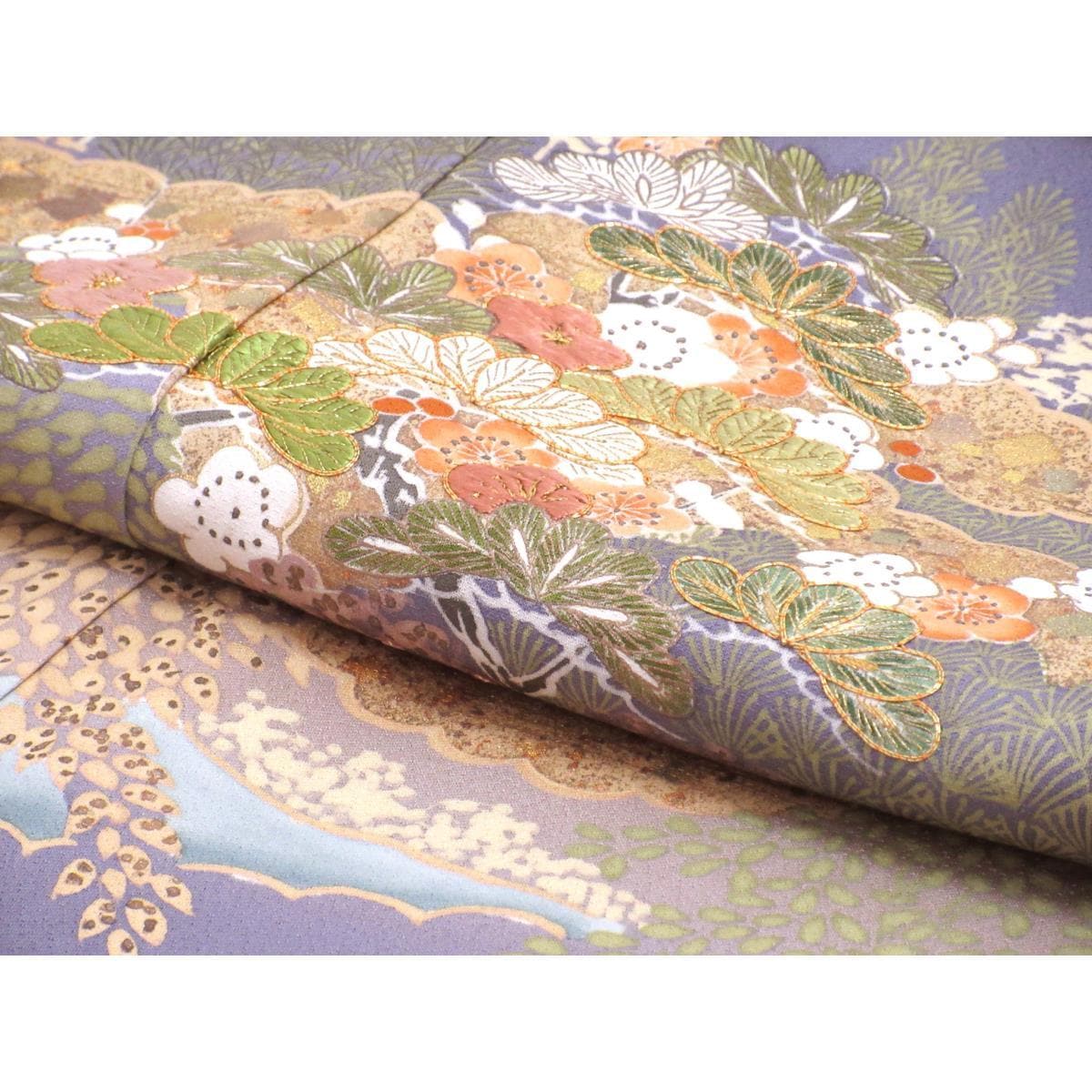 色留袖　丸に抱き茗荷　【千總】