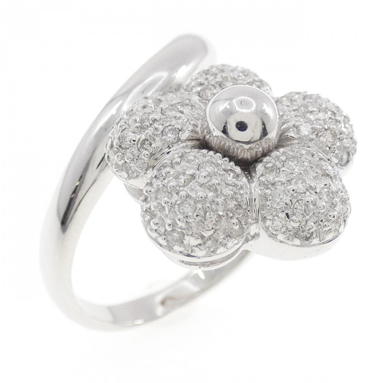 750WG Diamond Flower Ring