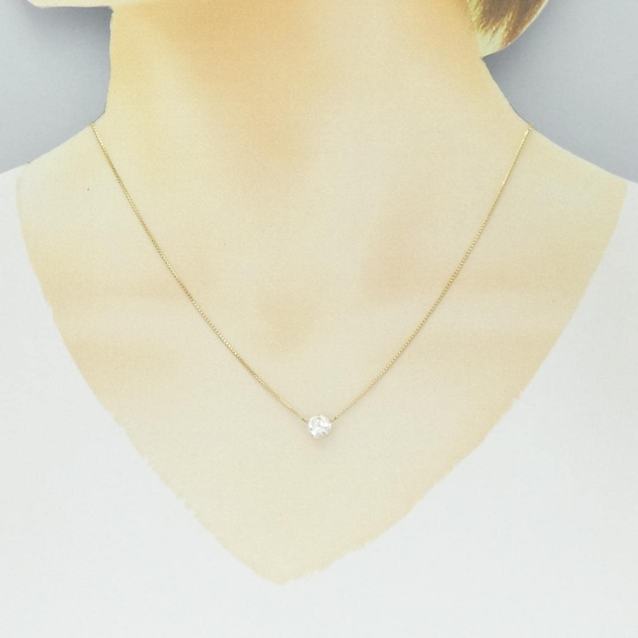 K18YG ダイヤモンド ネックレス 0.79CT F SI2 VG