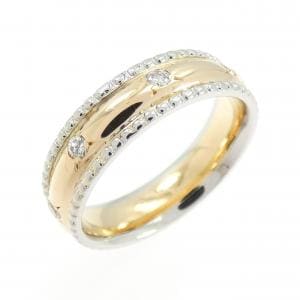 K18YG/PT900 ダイヤモンド リング