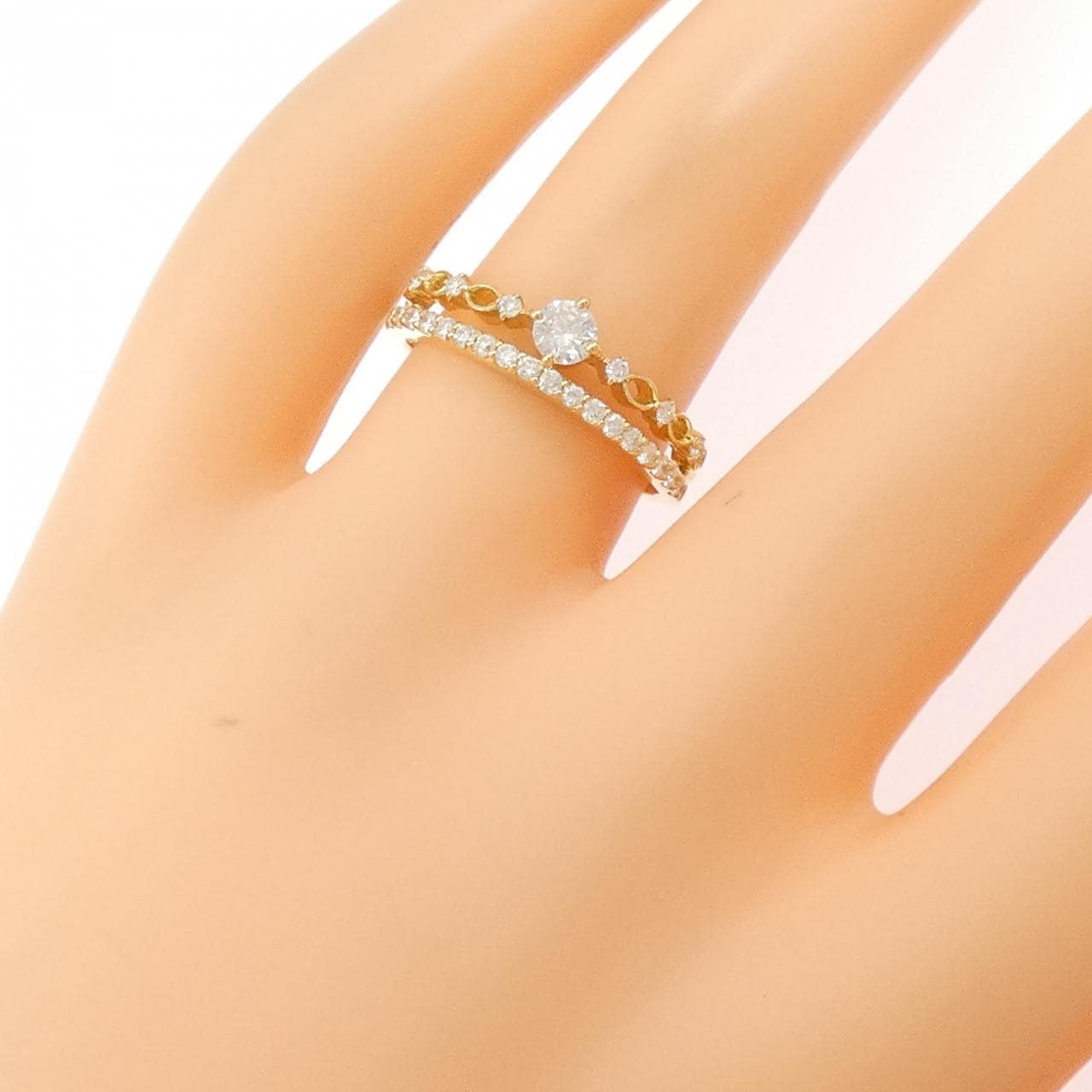 【リメイク】K18YG ダイヤモンド リング 0.40CT