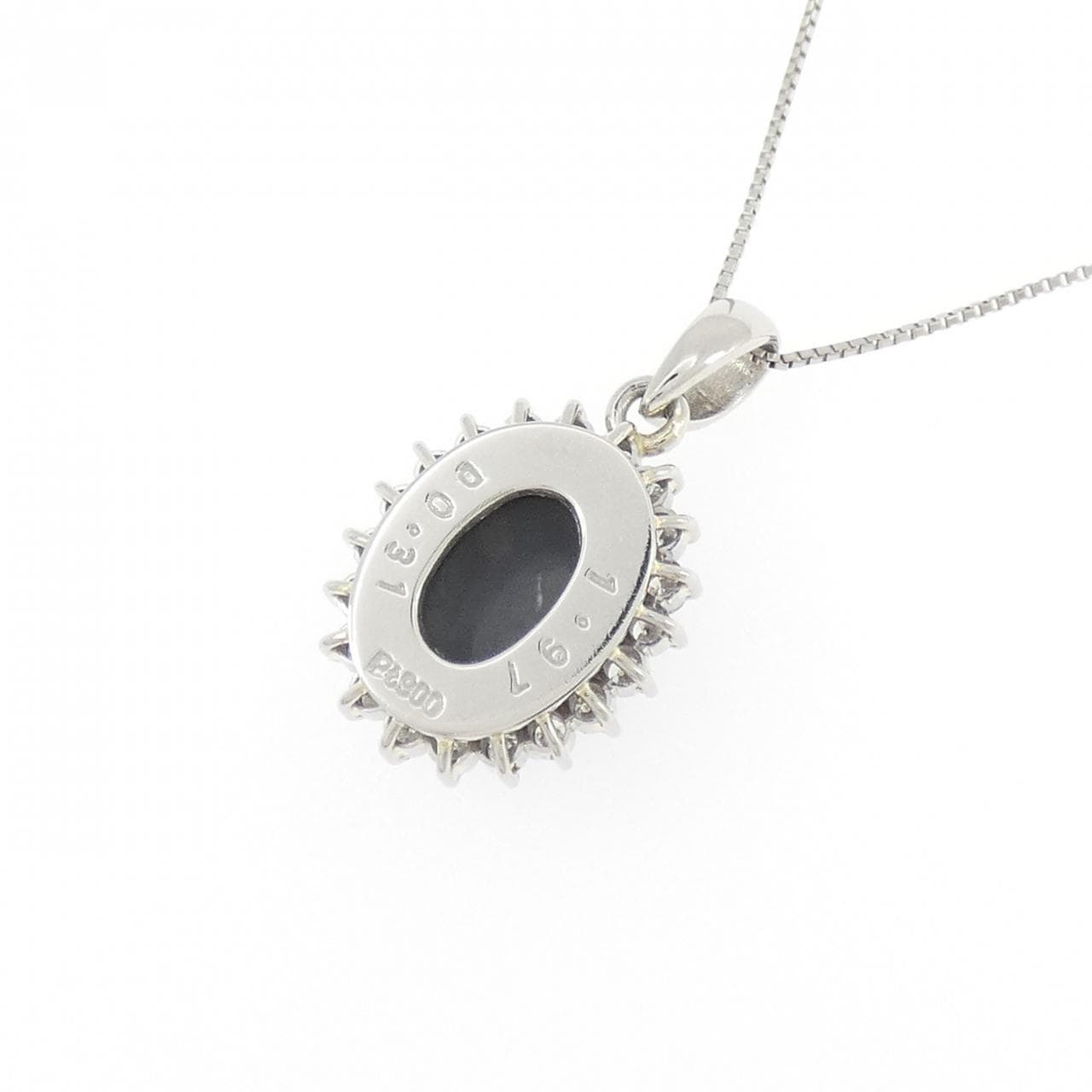 PT900/PT850 ブラックオパール ネックレス 1.97CT