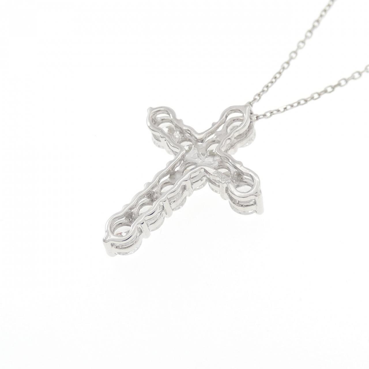 PT900/PT850 クロス ダイヤモンド ネックレス 1.00CT