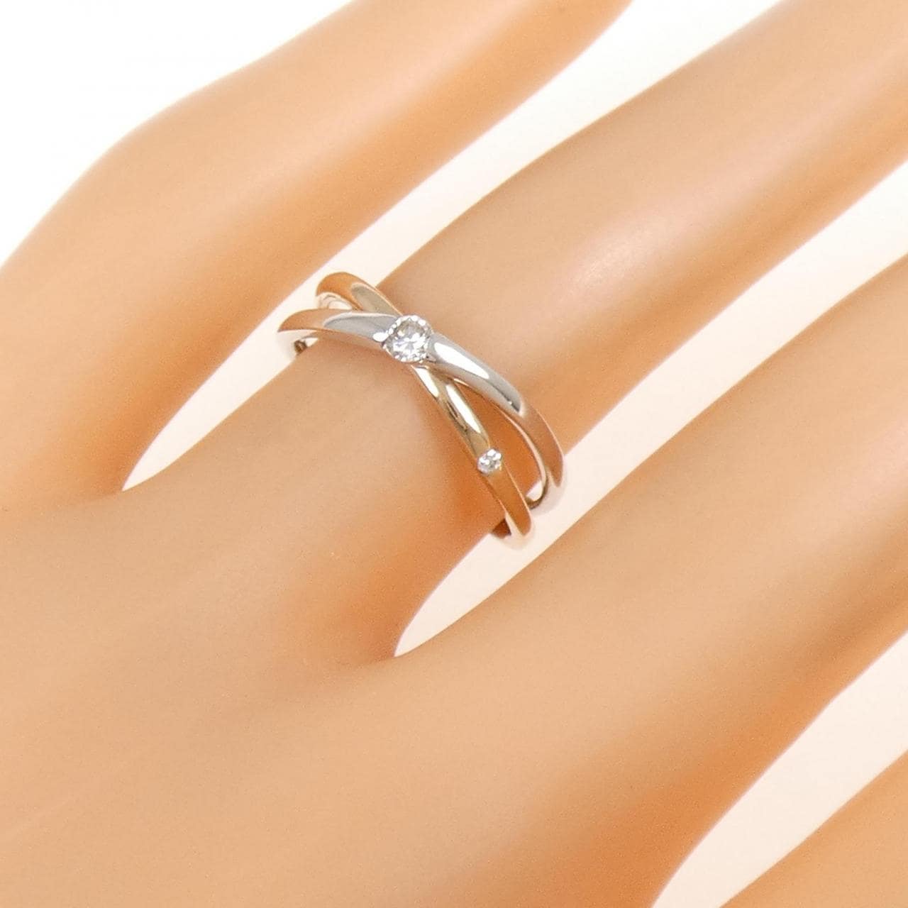 K18WG/K18PG ダイヤモンド リング 0.08CT