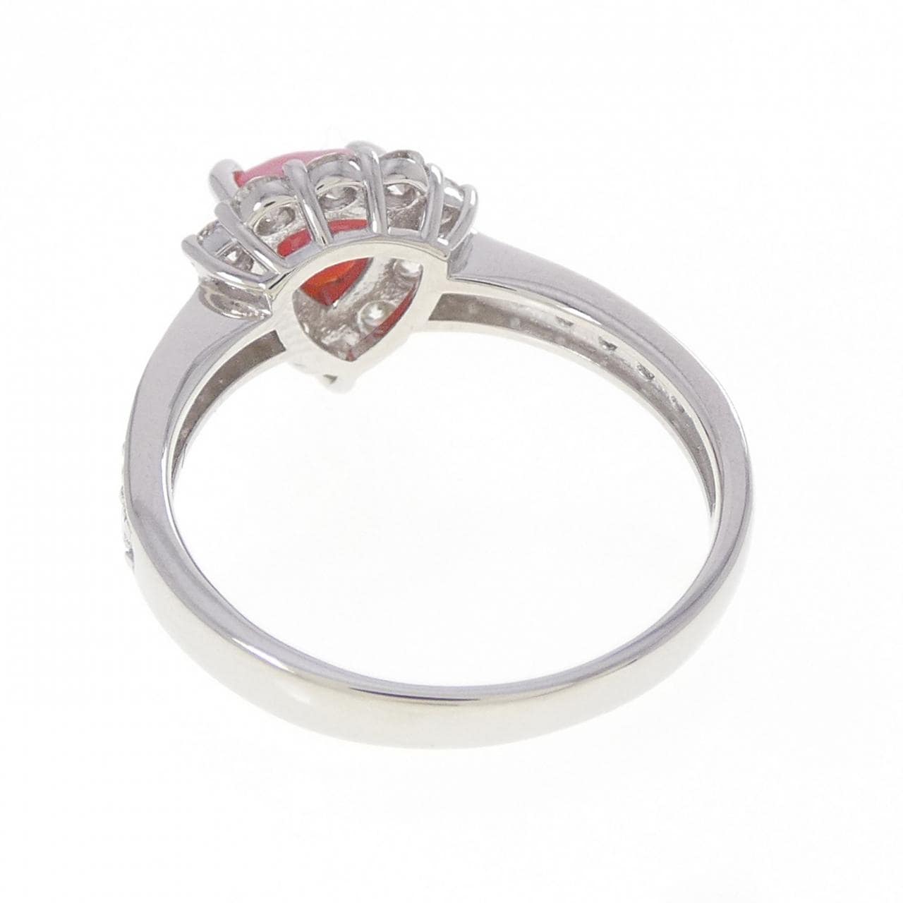 PT900 ハート コンクパール リング 0.88CT