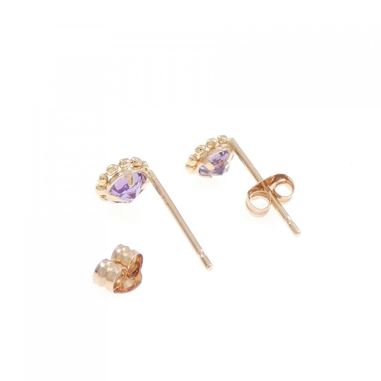 K14PG アメジスト ピアス