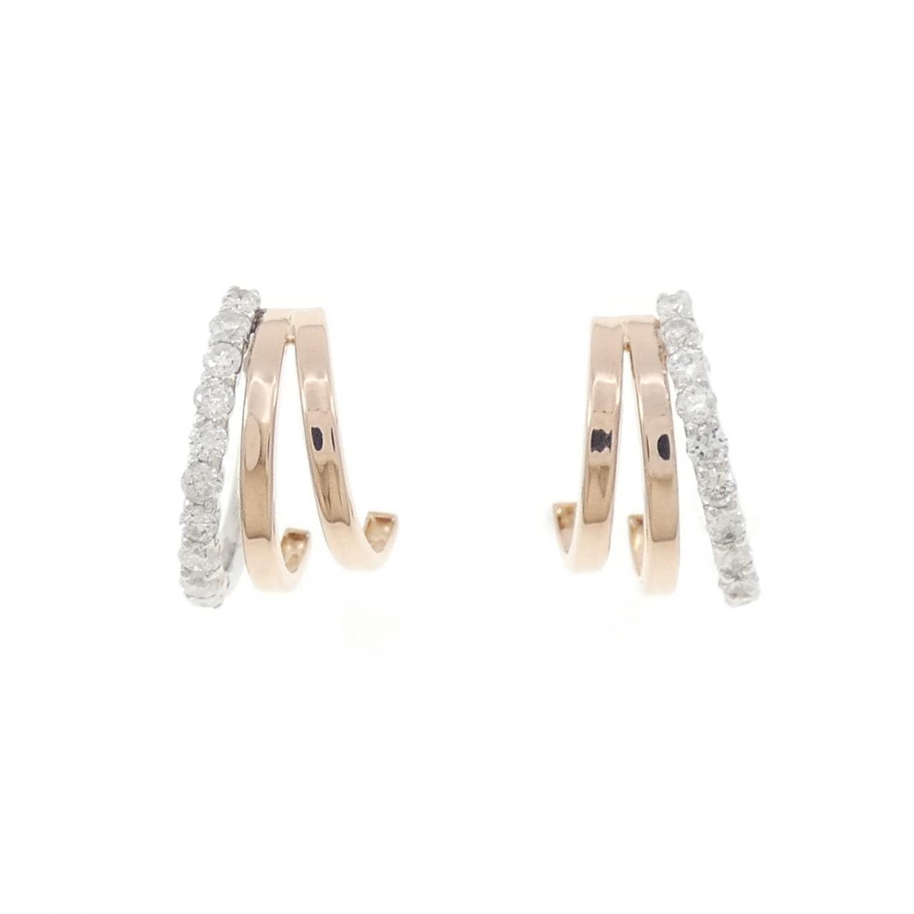 K18PG/PT900 ダイヤモンド ピアス 0.4CT