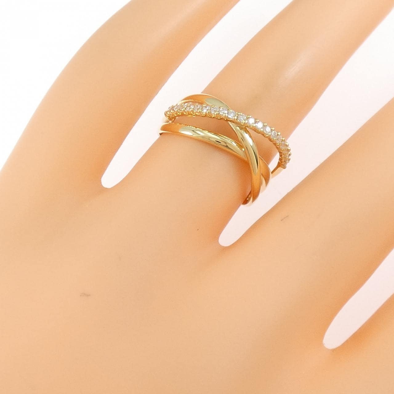 K18YG ダイヤモンド リング 0.14CT