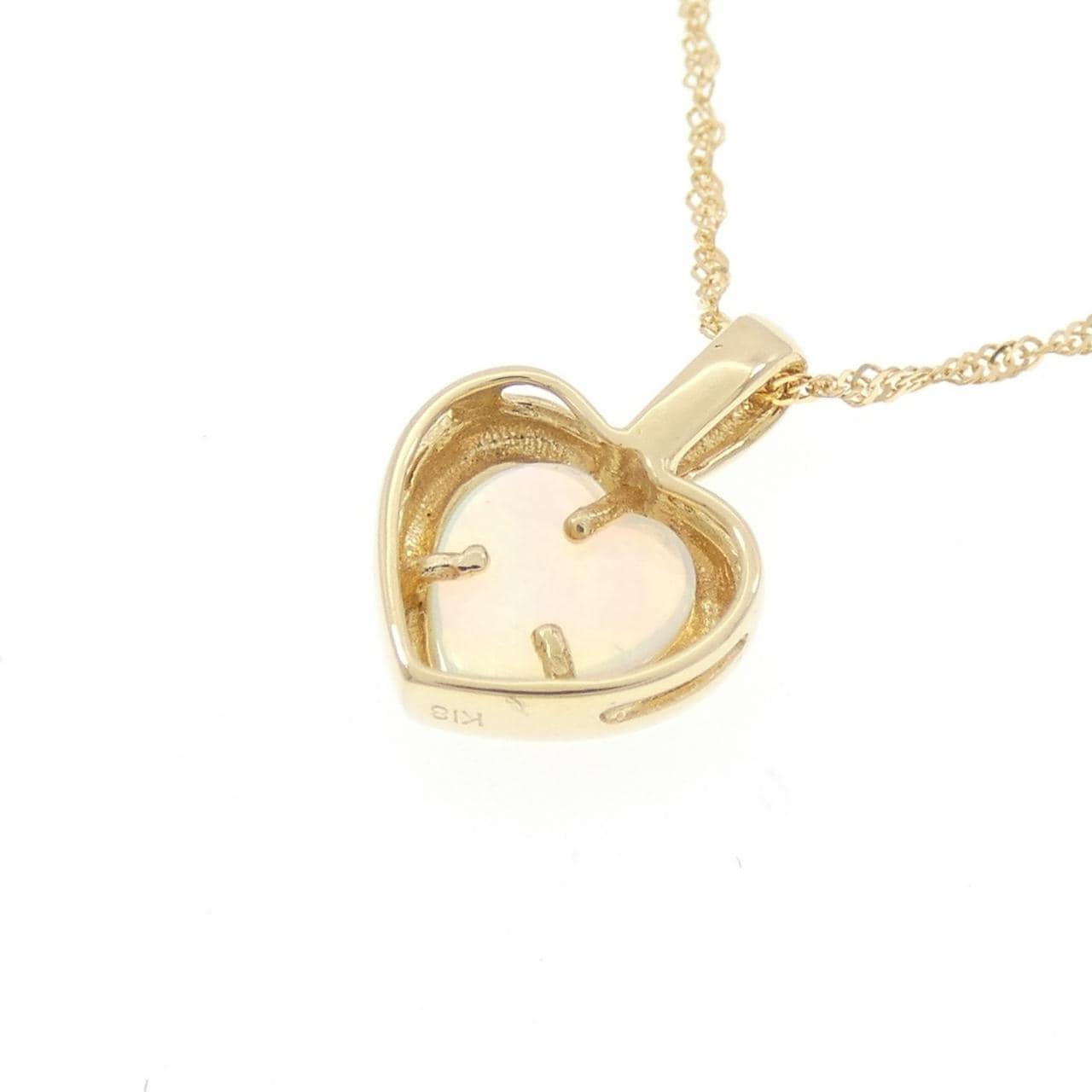 K18YG ハート オパール ネックレス