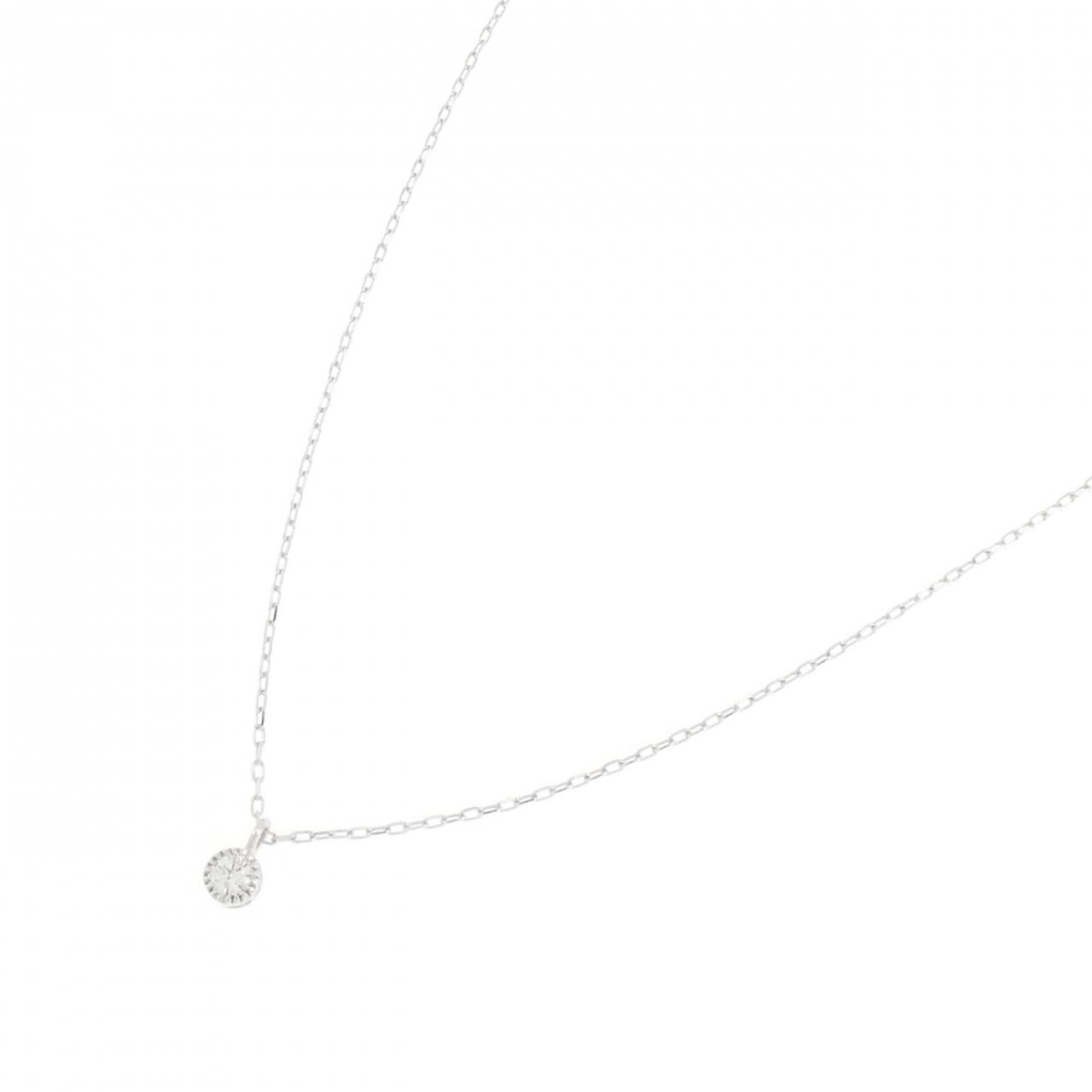 K18WG ダイヤモンド ネックレス 0.05CT