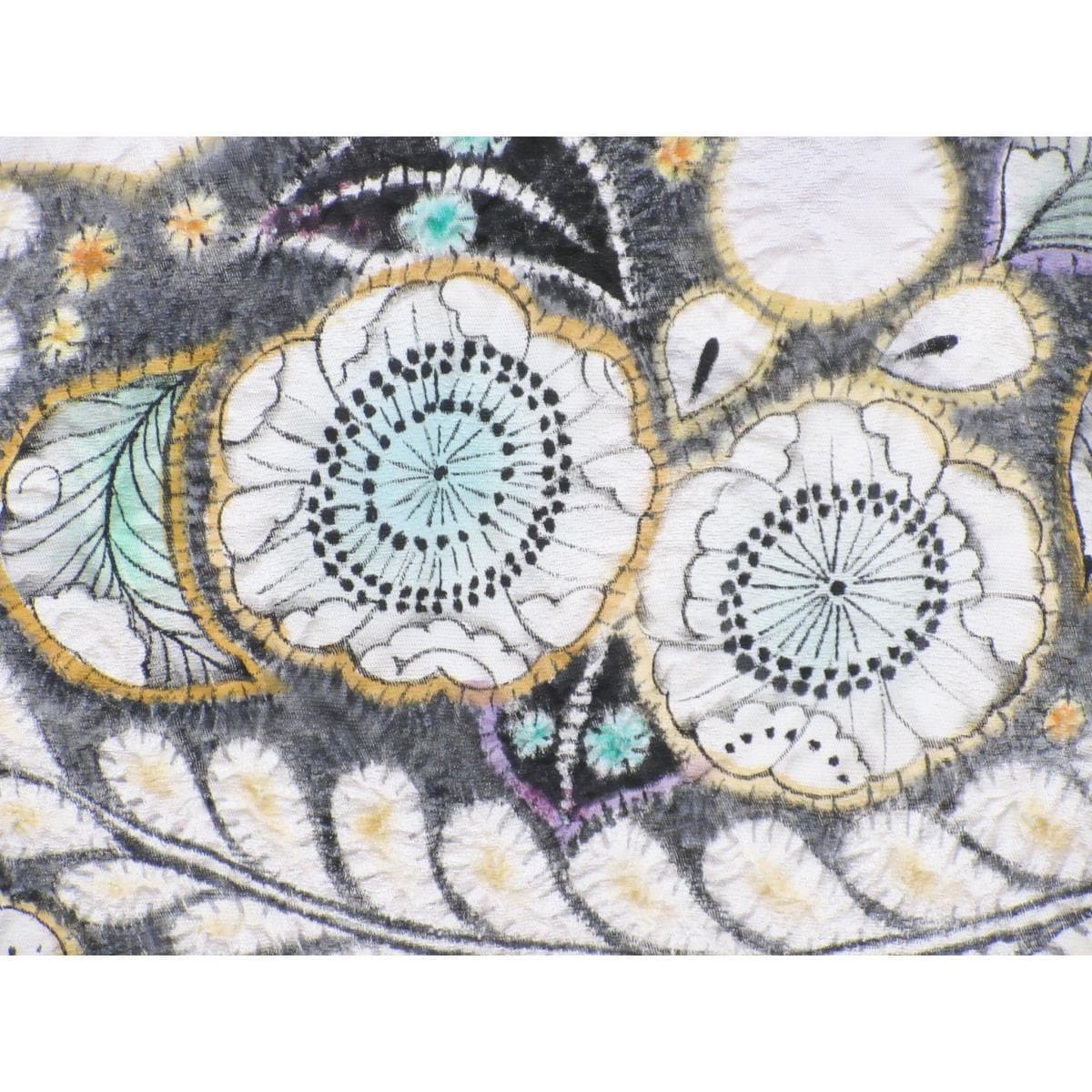 名古屋帯　染帯　友禅加工絞り入　開き名古屋