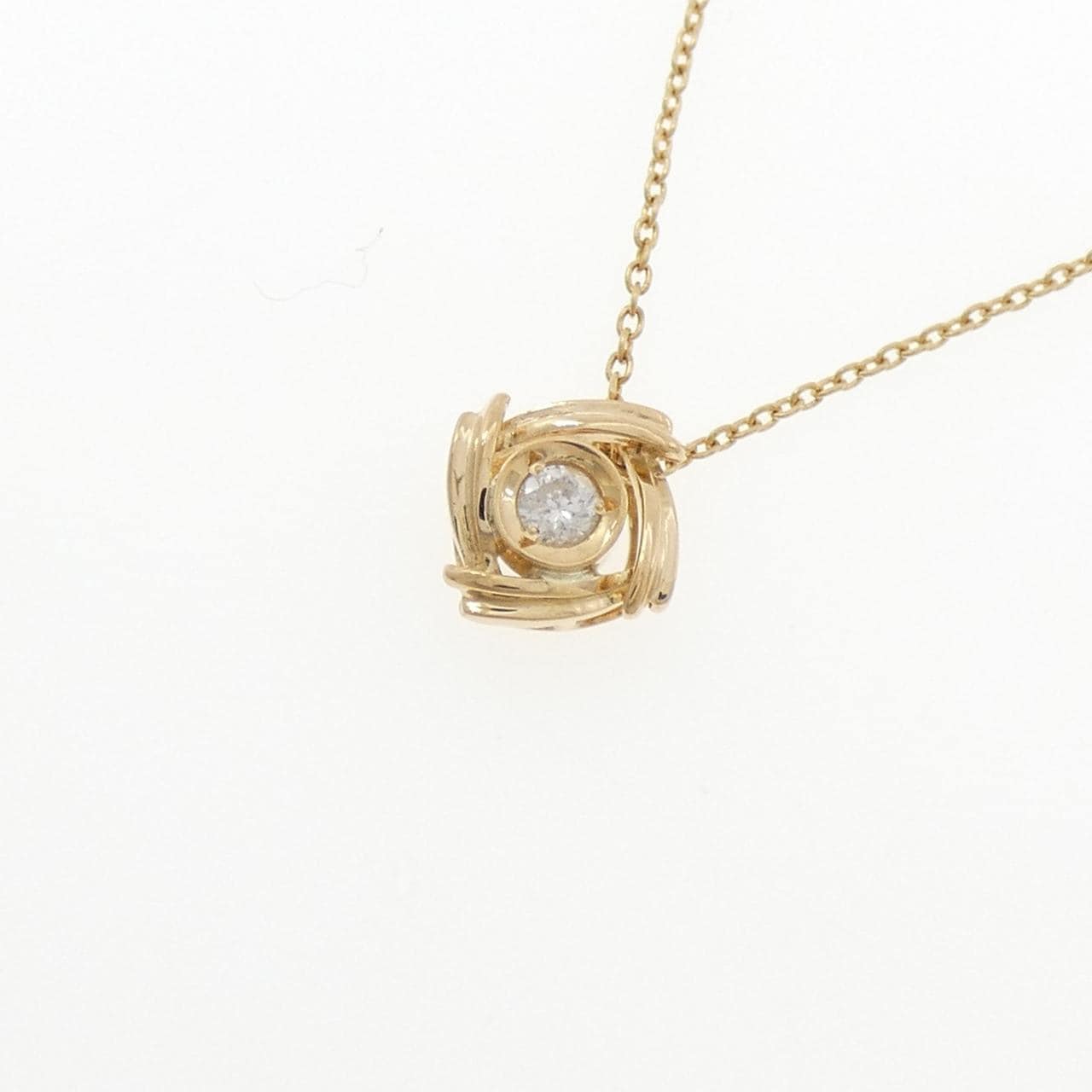 K18YG ダイヤモンド ネックレス 0.11CT