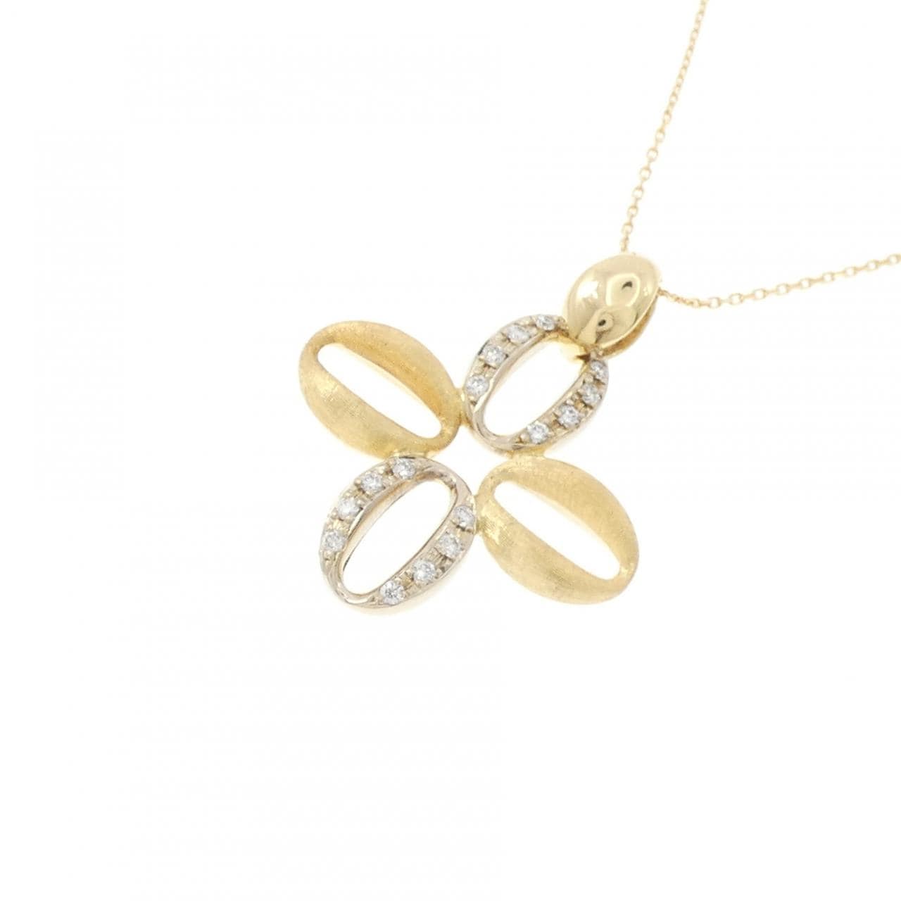 750YG/750WG/K18YG ダイヤモンド ネックレス 0.16CT