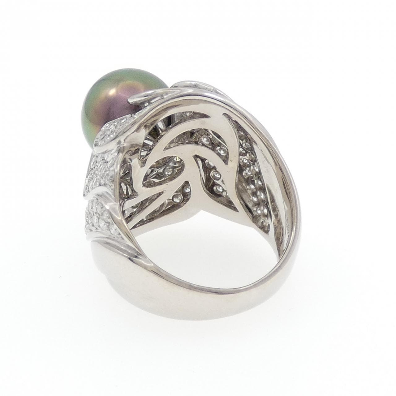 750WG 黒蝶パール リング 11.2mm