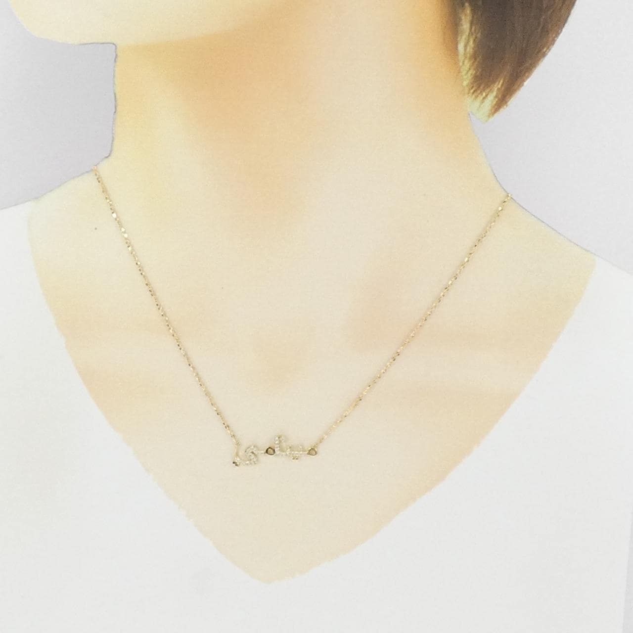 K18YG ダイヤモンド ネックレス 0.14CT
