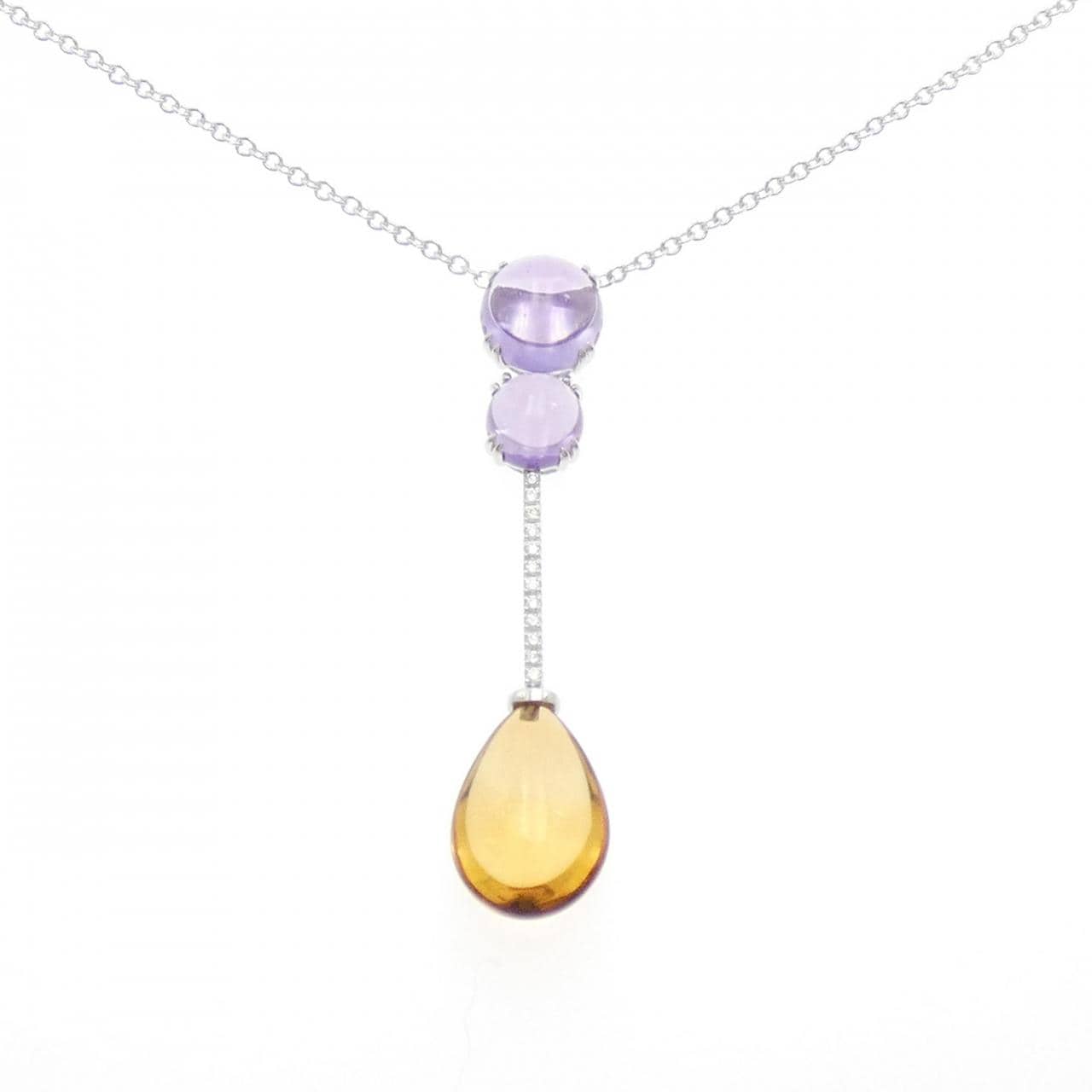 750WG カラーストーン ネックレス