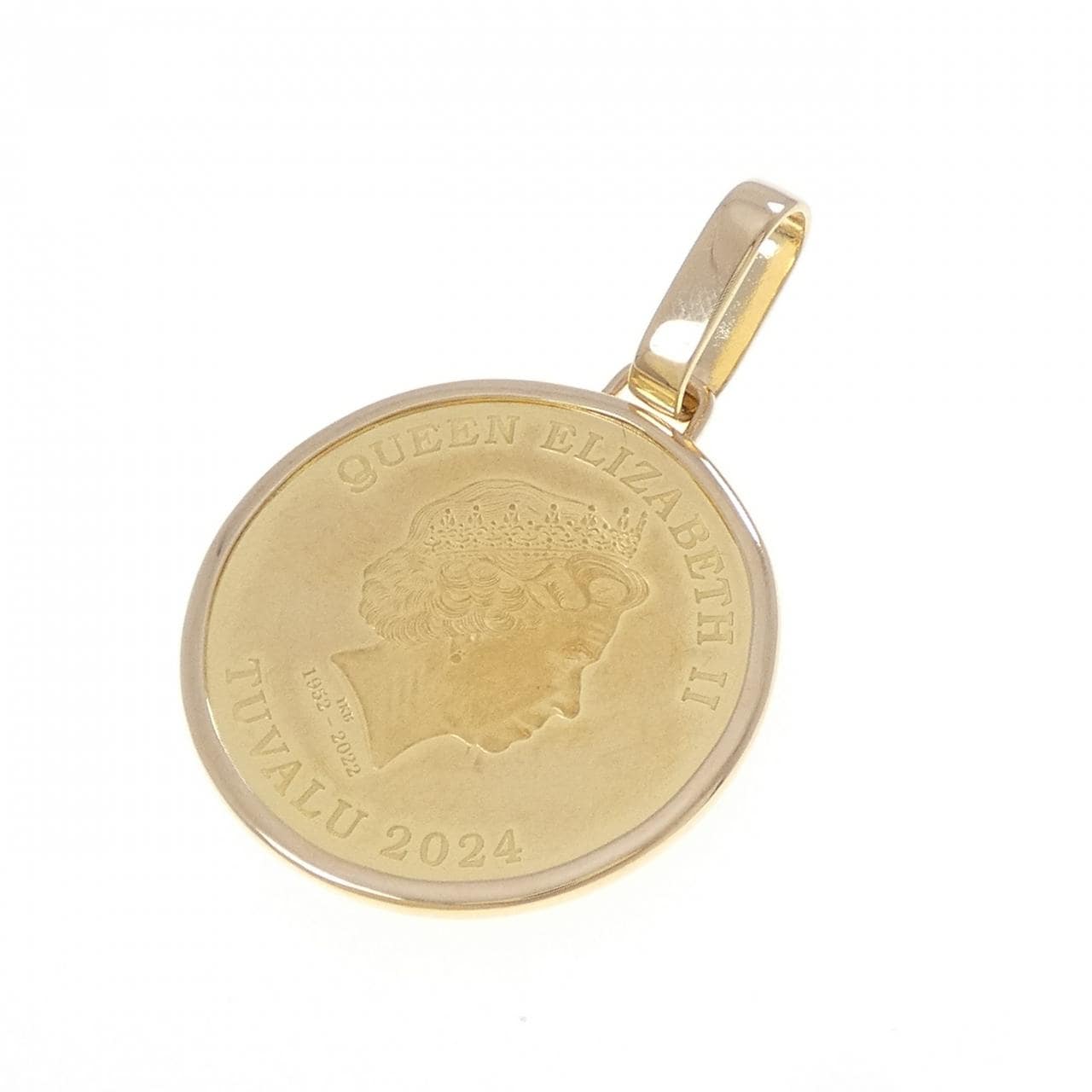 K18YG(枠) コイン ペンダント