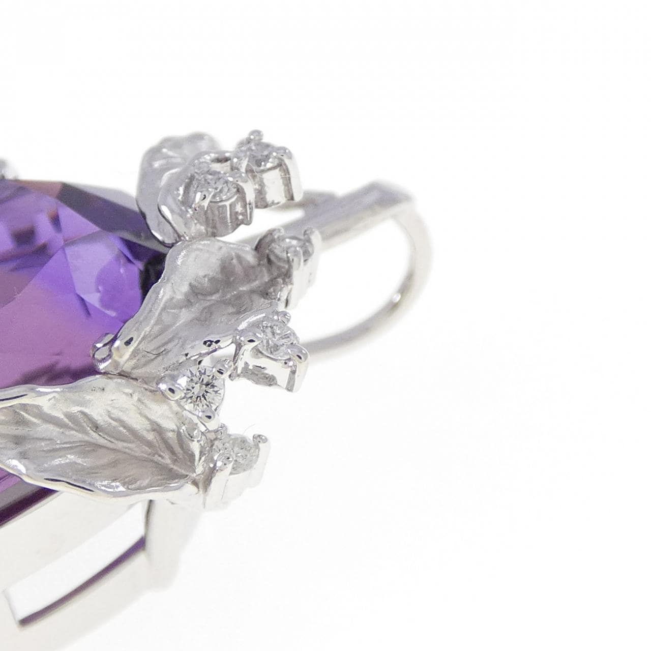 K18YG/K18WG アメジスト ペンダント 40.40CT