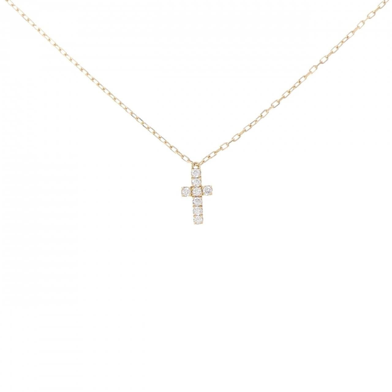 アーカー クロス ダイヤモンド ネックレス 0.05CT