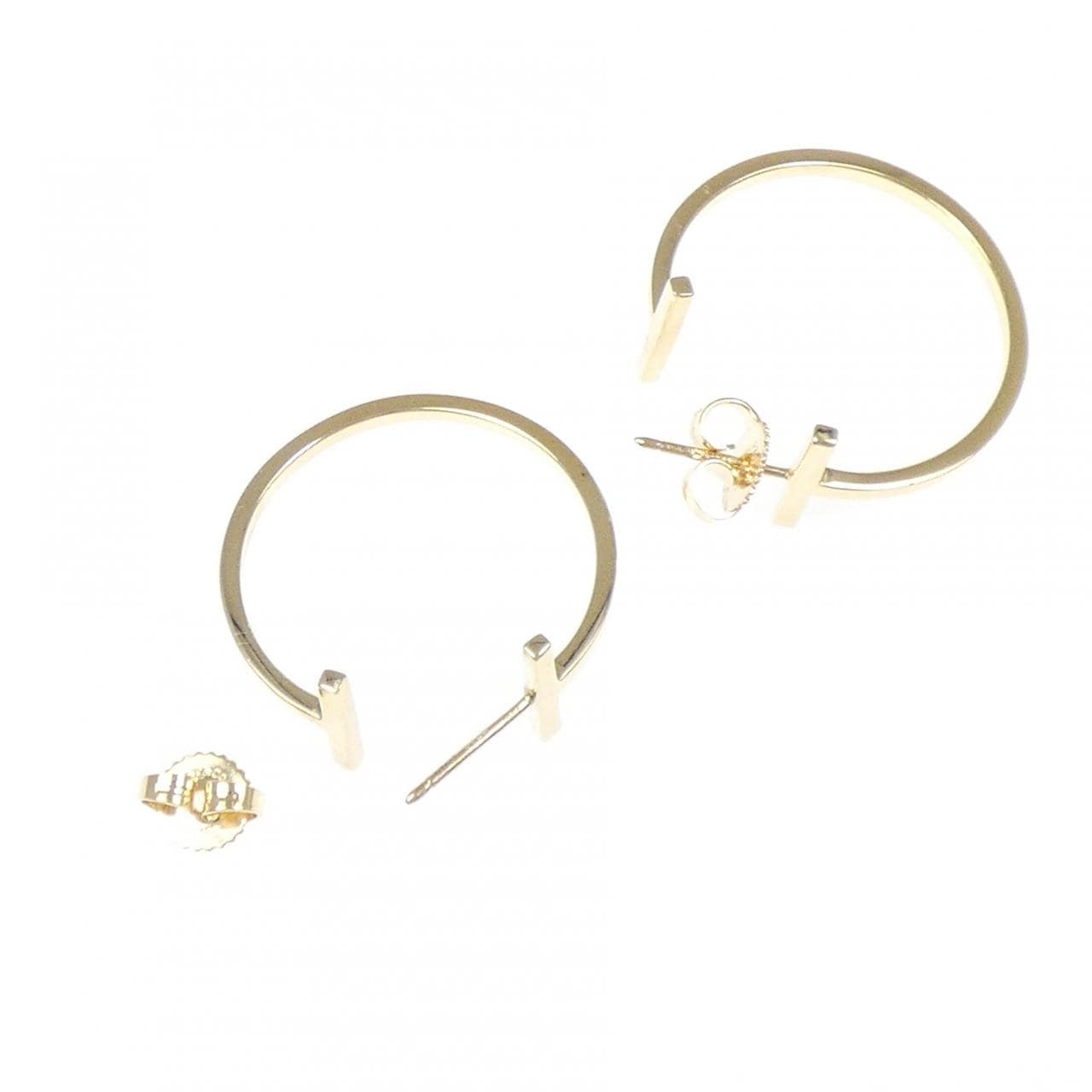 ティファニー Tワイヤー フープ ミディアム ピアス