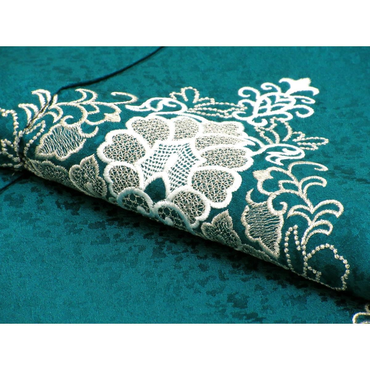 【未使用品】単衣　訪問着　銀彩加工　刺繍入り