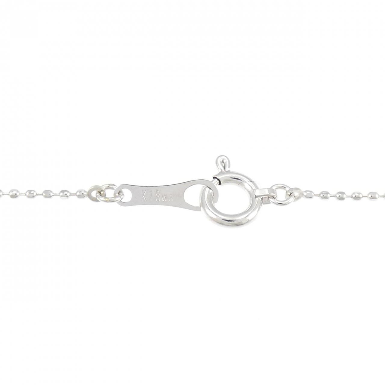 PT/K18WG 三石钻石项链 0.30CT