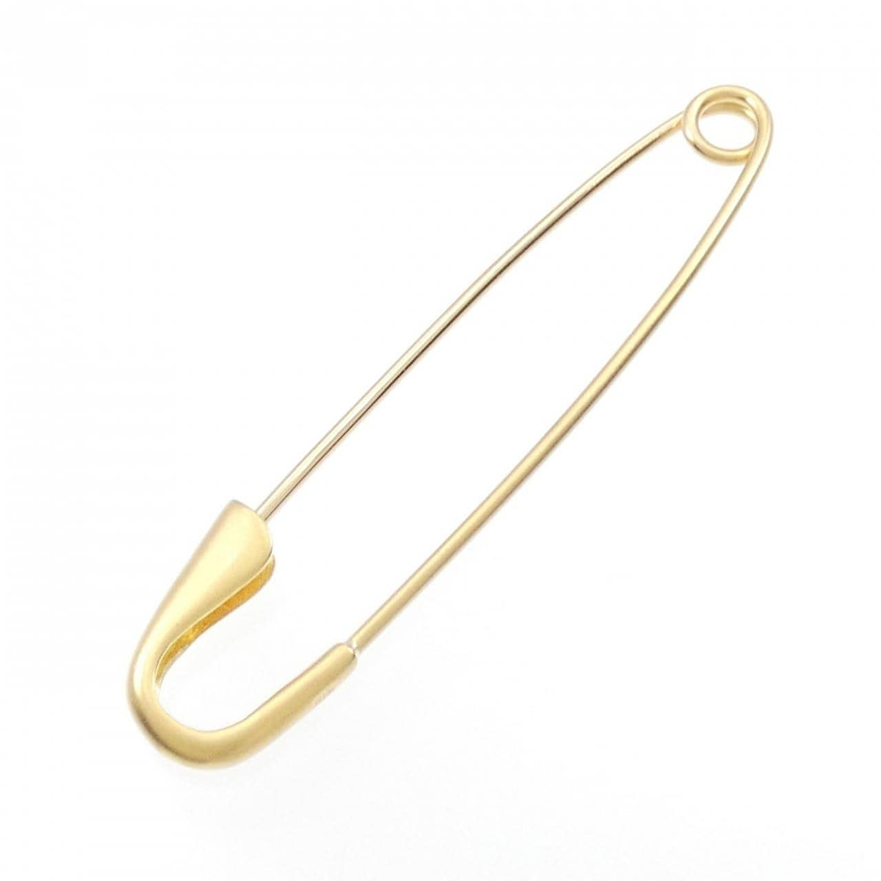 K18YG Safety Pin Brooch