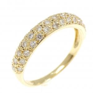 K18YG パヴェ ダイヤモンド リング 0.43CT