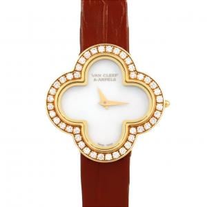 【ノーメンテナンス還元価格】ヴァンクリーフ&アーペル アルハンブラ YG/D 1365111/VCARM95900 YG クォーツ