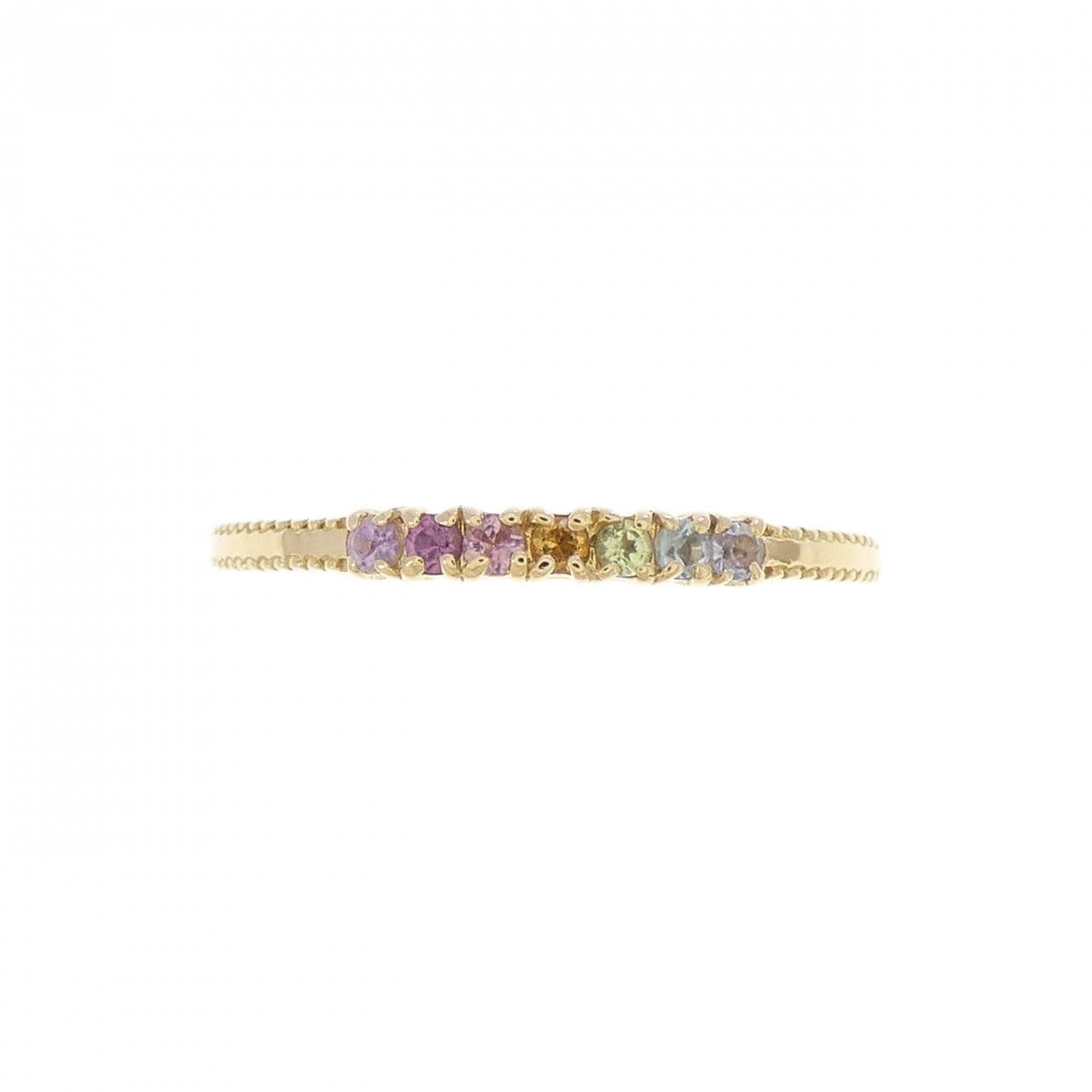 K18YG カラーストーン リング