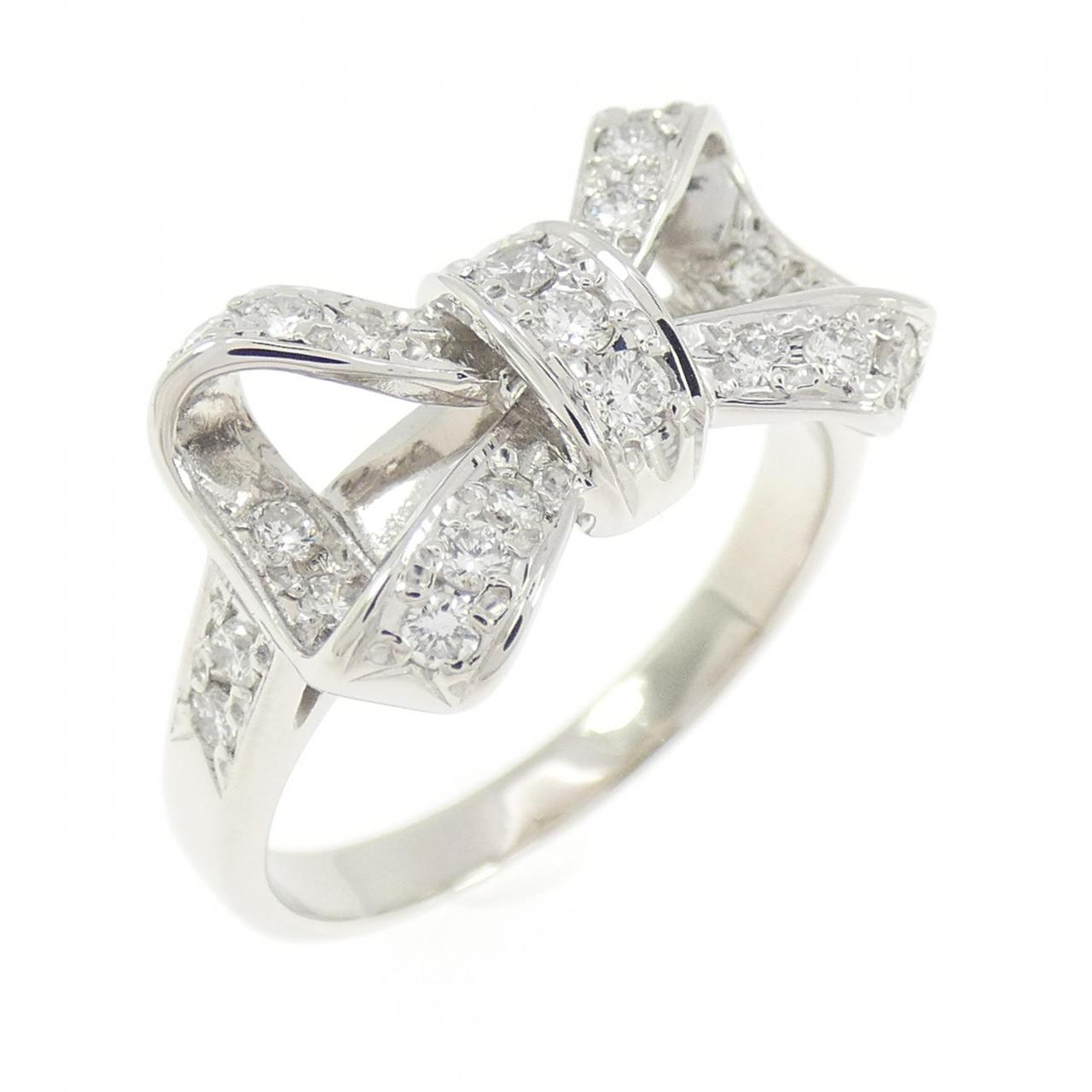 PT900 リボン ダイヤモンド リング 0.33CT